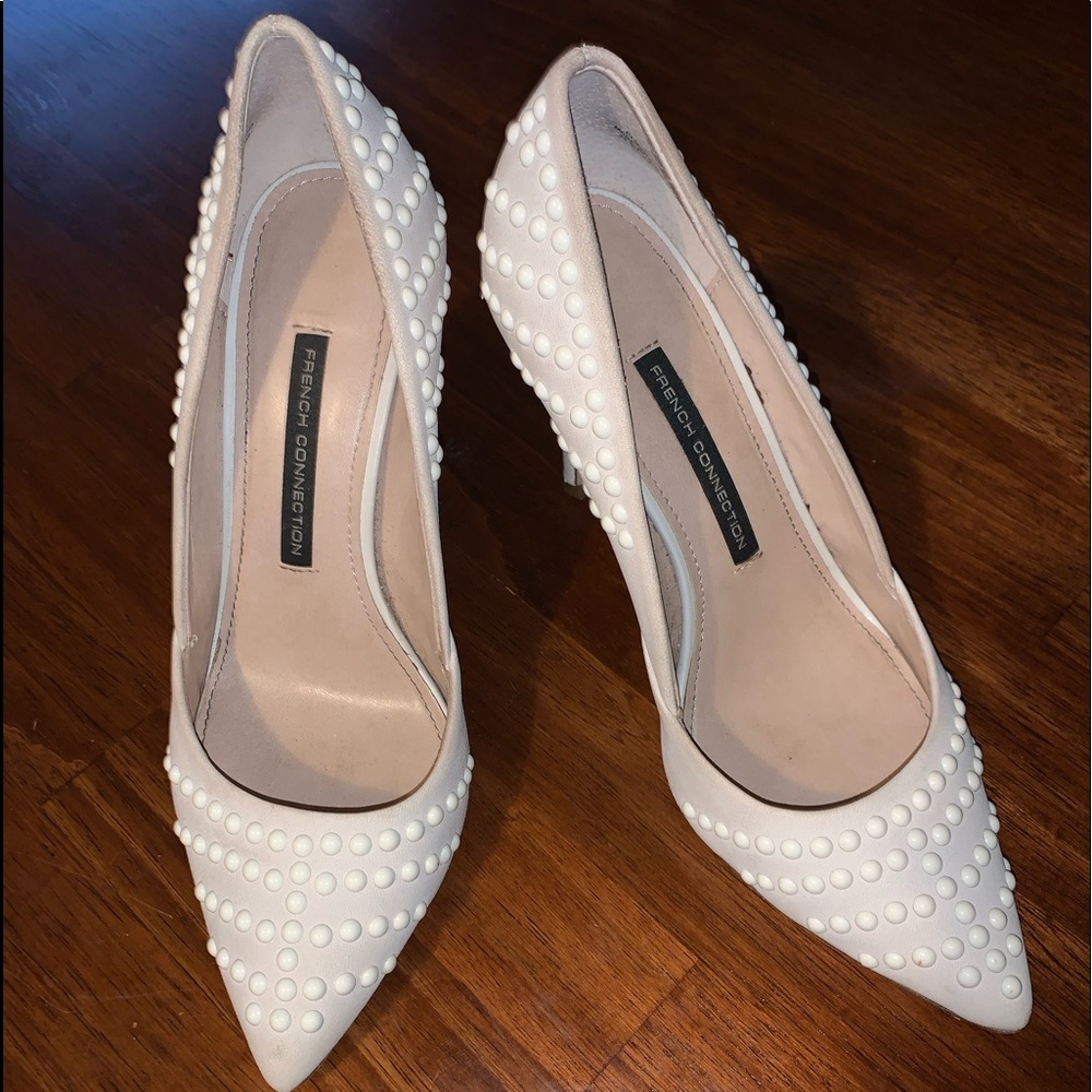 Cream Stud Pumps French Connection